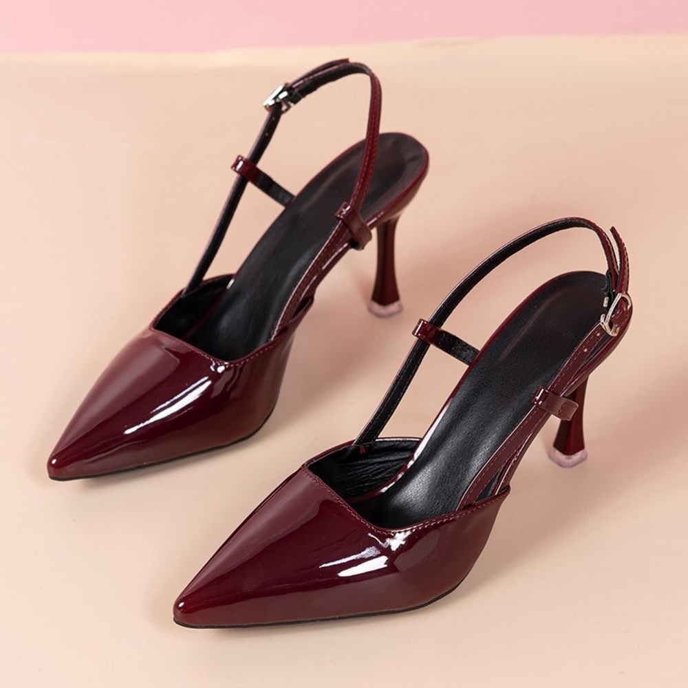 Elegant Burgundy Stiletto Heels